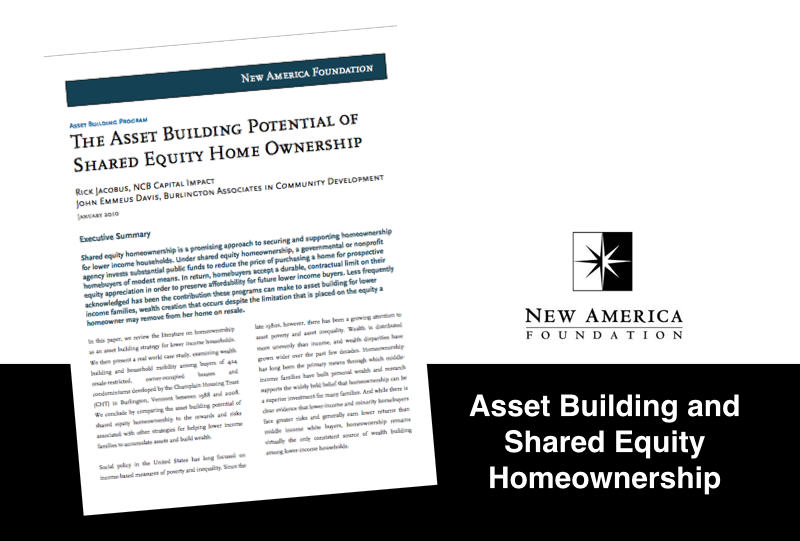 The Asset Building Potential of Shared Equity Homeownership