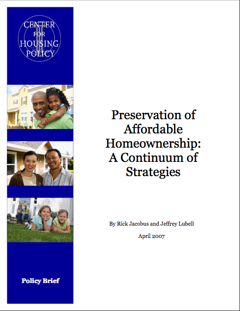 Preservation of Affordable Homeownership